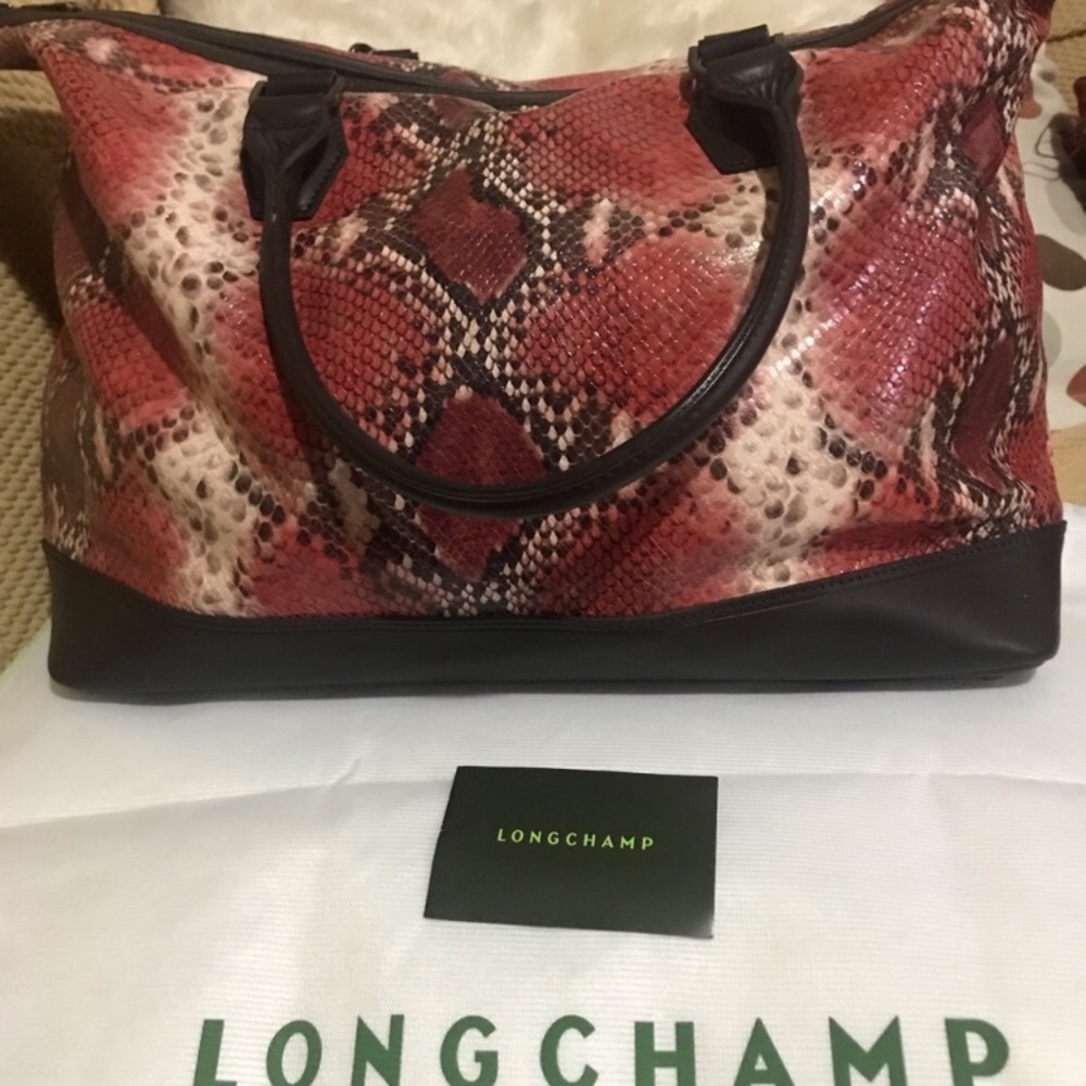 Pre-Loved Longchamp Reptile/Snake/Like Design LSB